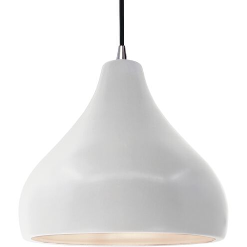 Radiance LED 13.5 inch Bisque and Brushed Nickel Pendant Ceiling Light