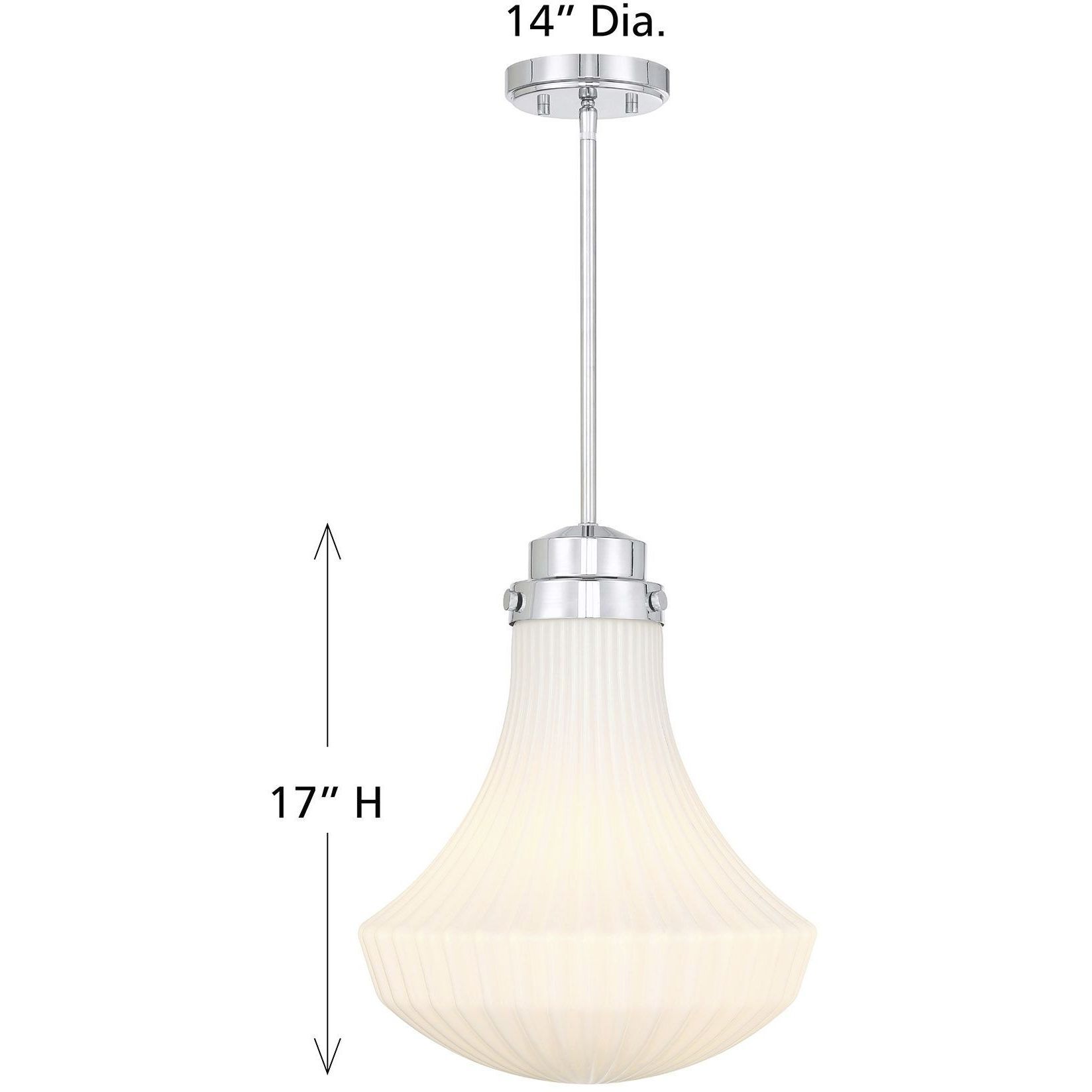 Bartlet 1 Light 14 inch Polished Chrome Pendant Ceiling Light