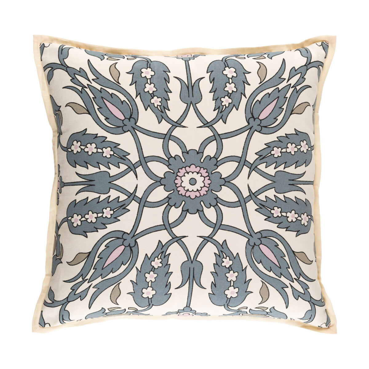 Vincent 20 X 20 inch Medium Gray and Blush Throw Pillow