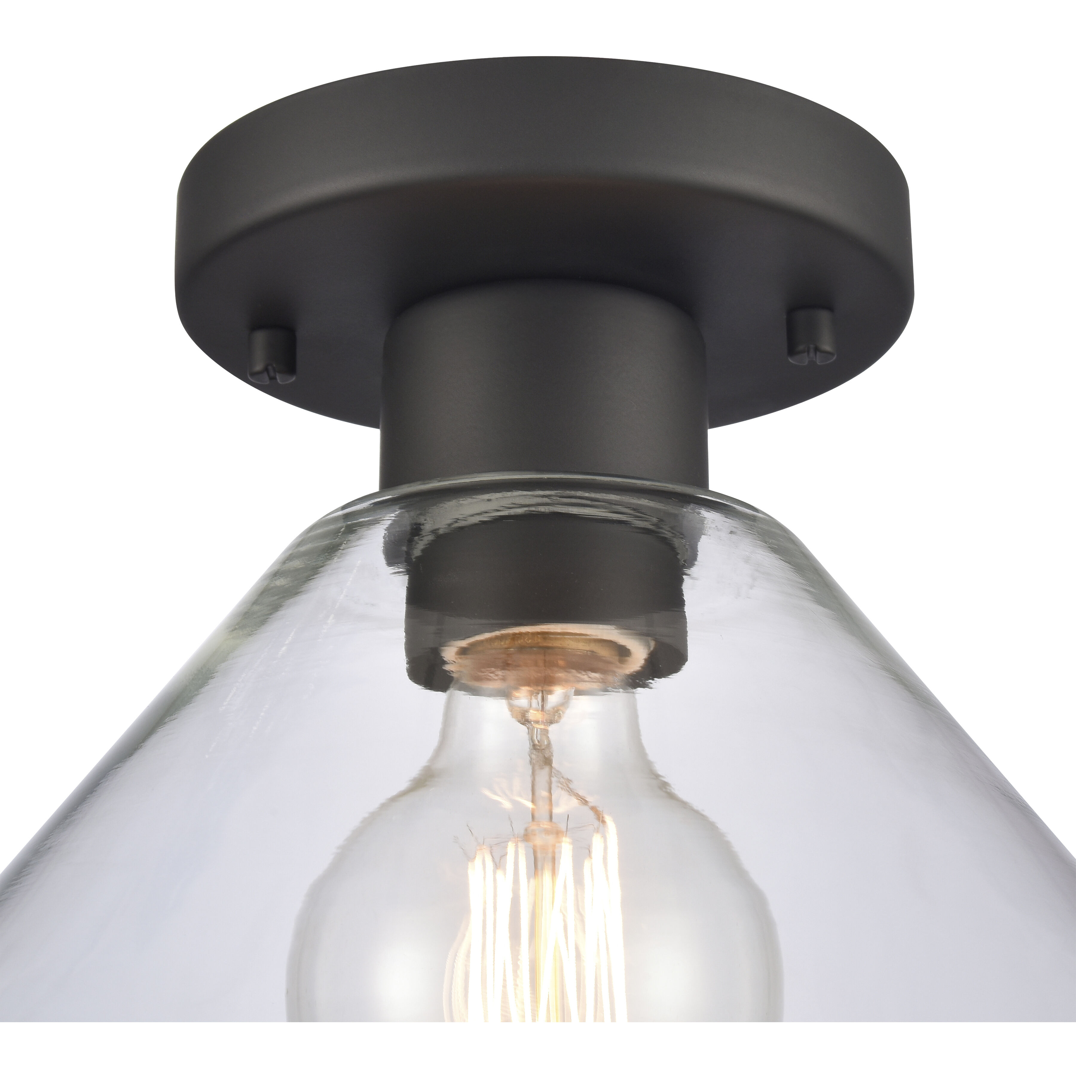 Vivica 1 Light 10 inch Matte Black Flush Mount Ceiling Light