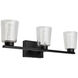 Dalton LED 24 inch Black Bathroom Vanity Wall Light