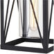 Evanston 1 Light 16.5 inch Matte Black and Light Gold Outdoor Wall