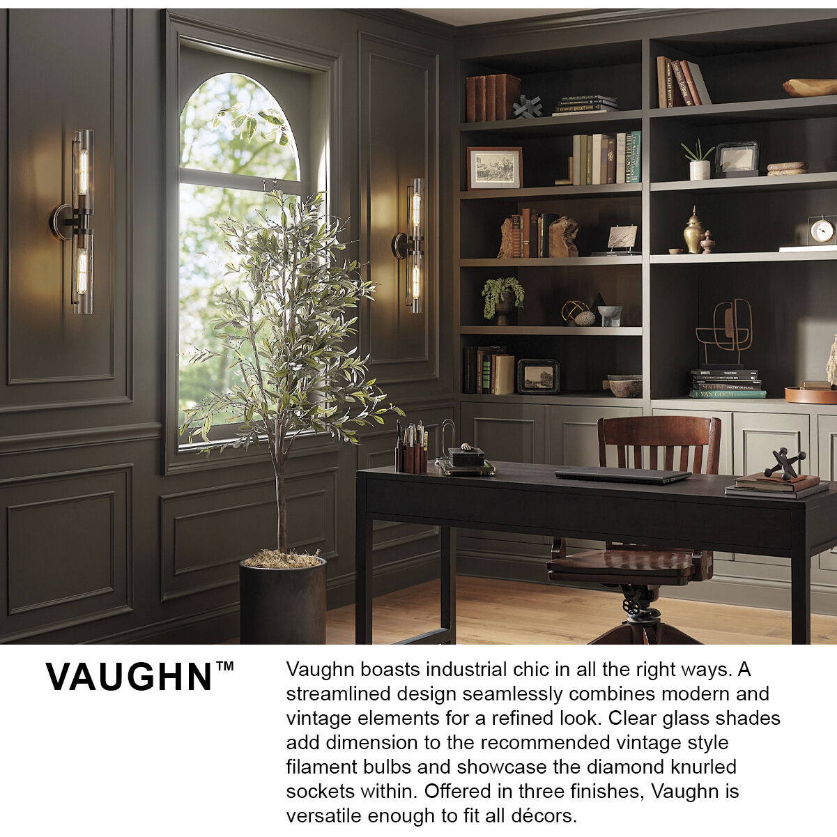 Vaughn 2 Light 25 inch Chrome Vanity Light Wall Light