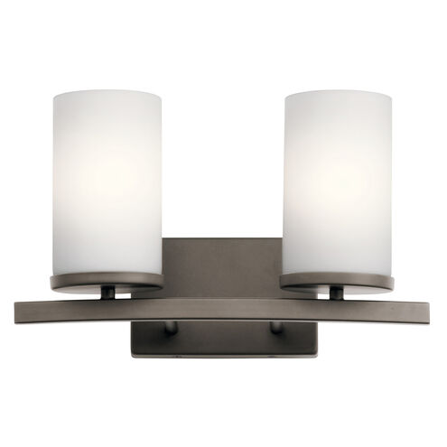 Crosby 2 Light 15 inch Olde Bronze Wall Mt Bath 2 Arm Wall Light