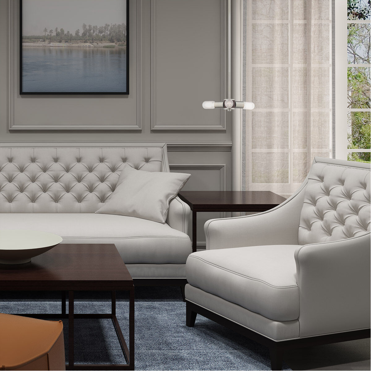 Copenhagen 3 Light 13 inch Brushed Nickel Mini Chandelier Ceiling Light