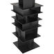 Pisa 77 X 25 X 25 inch Matte Black Shelf