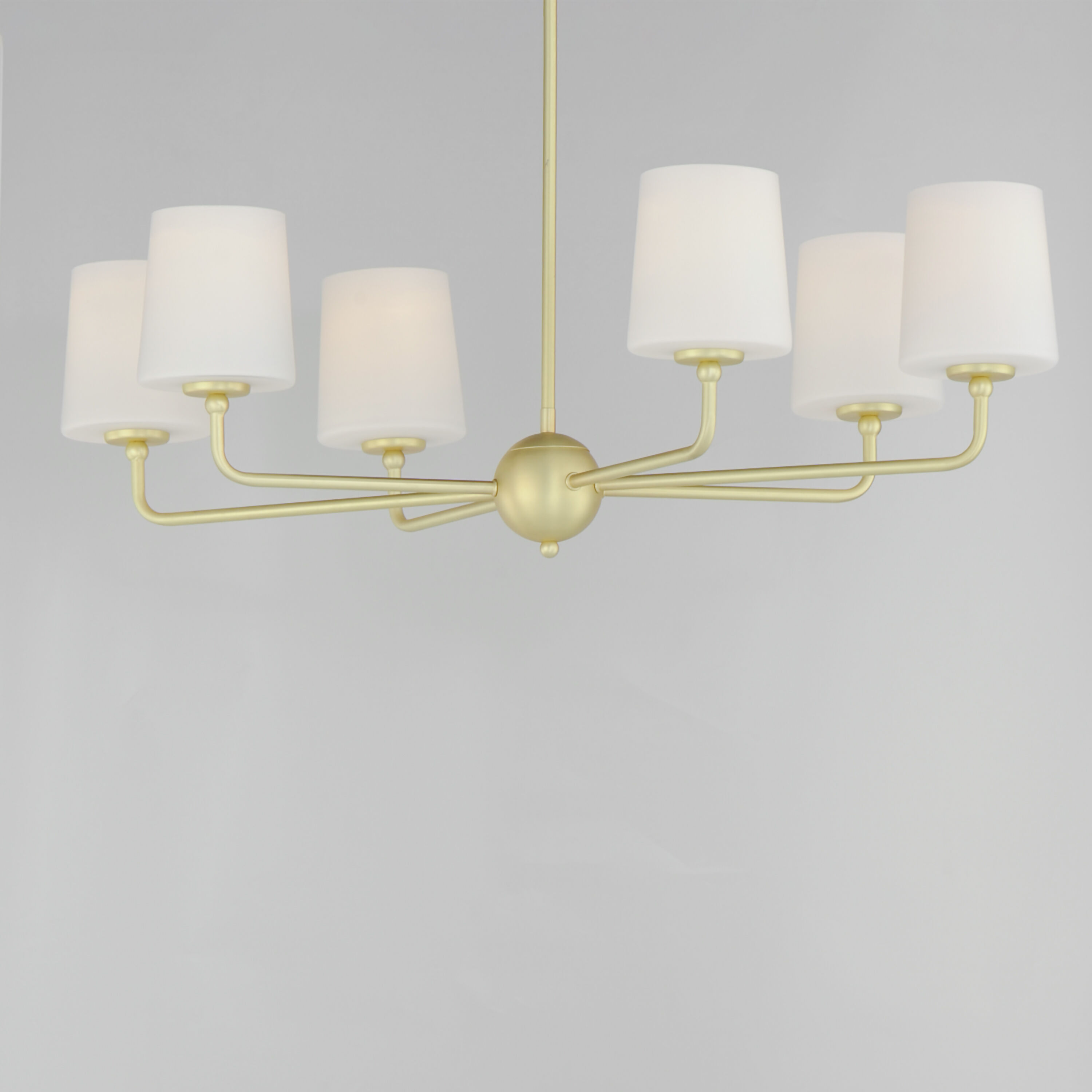 Bristol 6 Light 34 inch Satin Brass Single-Tier Chandelier Ceiling Light