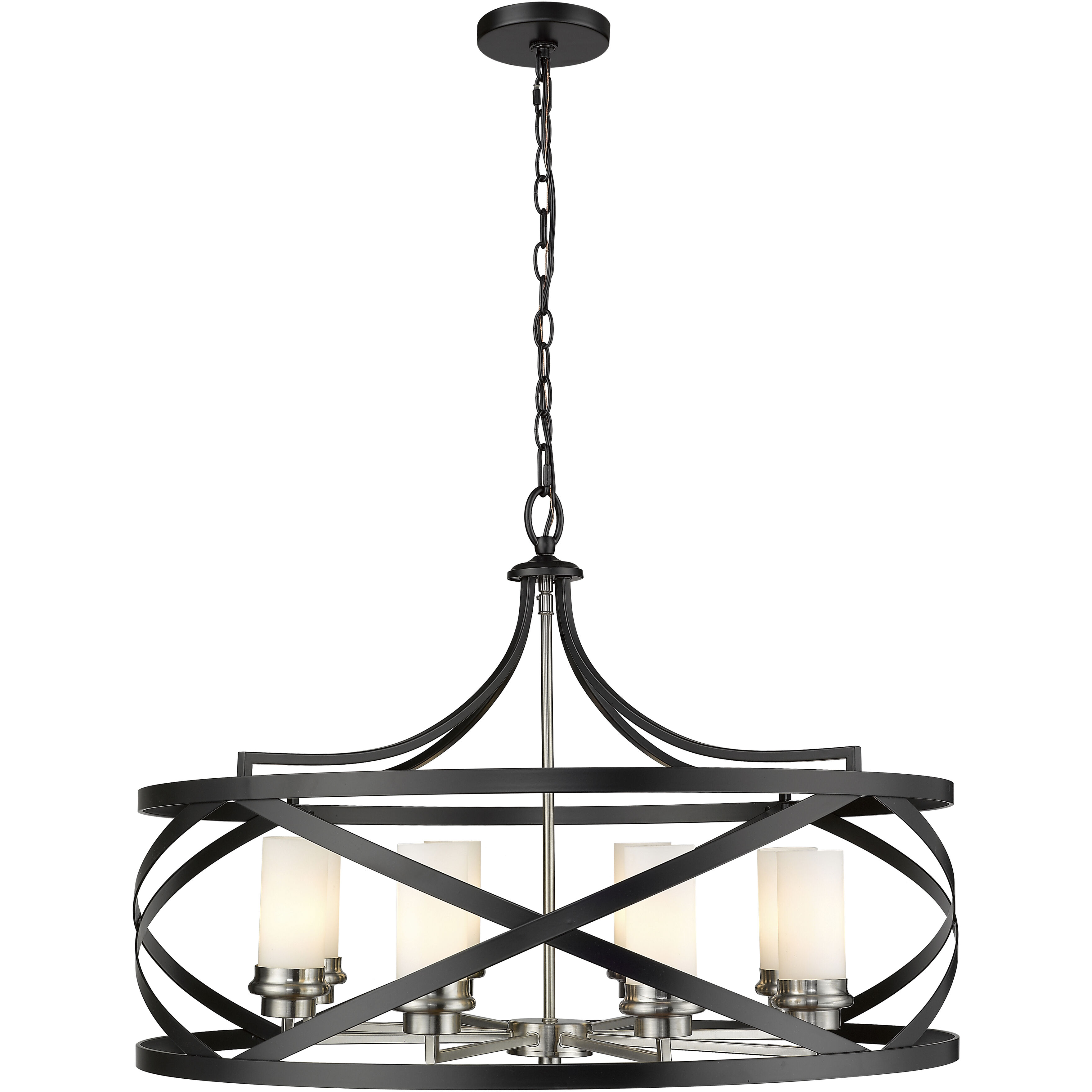 Z-Lite 481P30-MB-BN Malcalester 8 Light 30 inch Matte Black