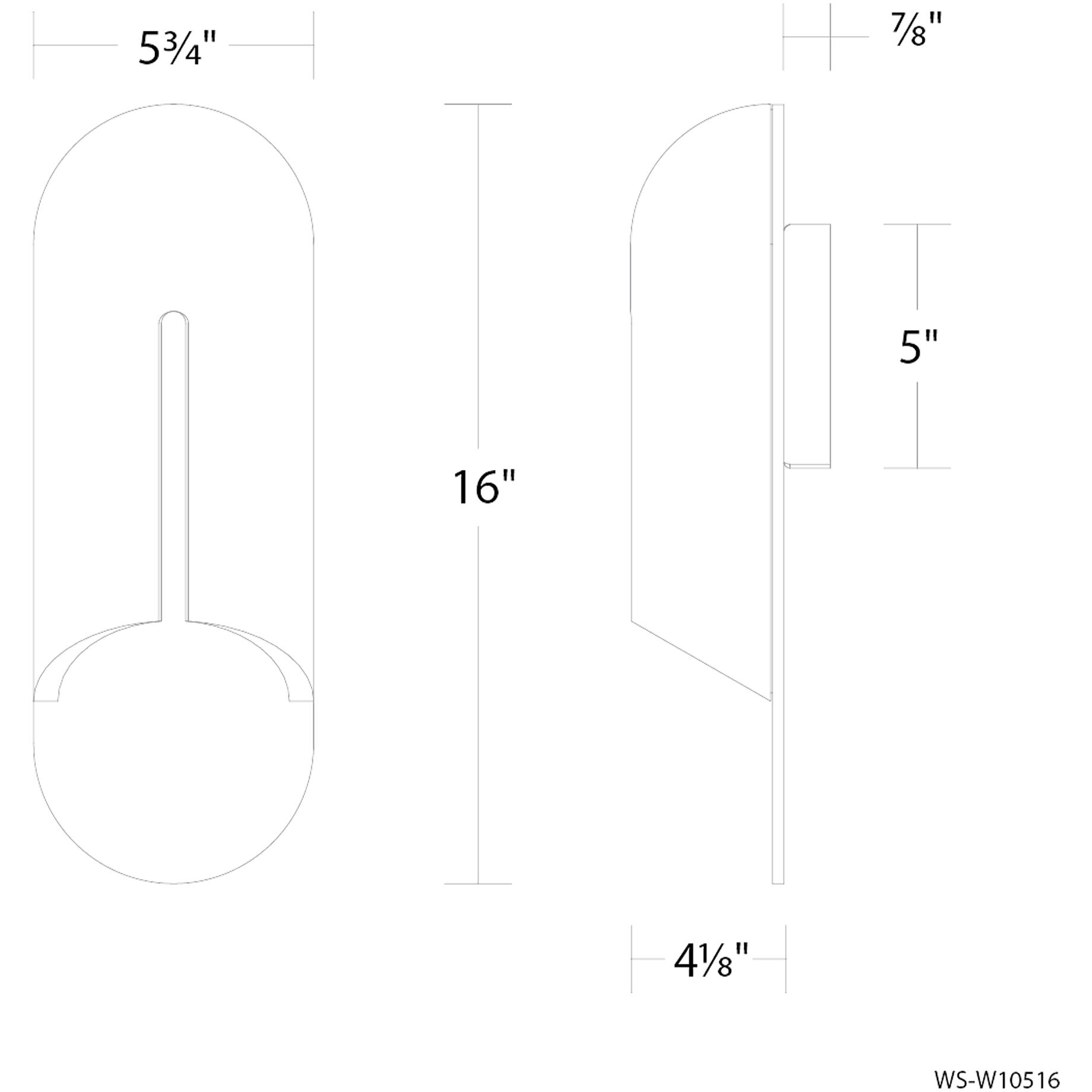 Clog LED 16 inch Beige Travertine and Aged Brass Outdoor Wall Lighting in 3500K