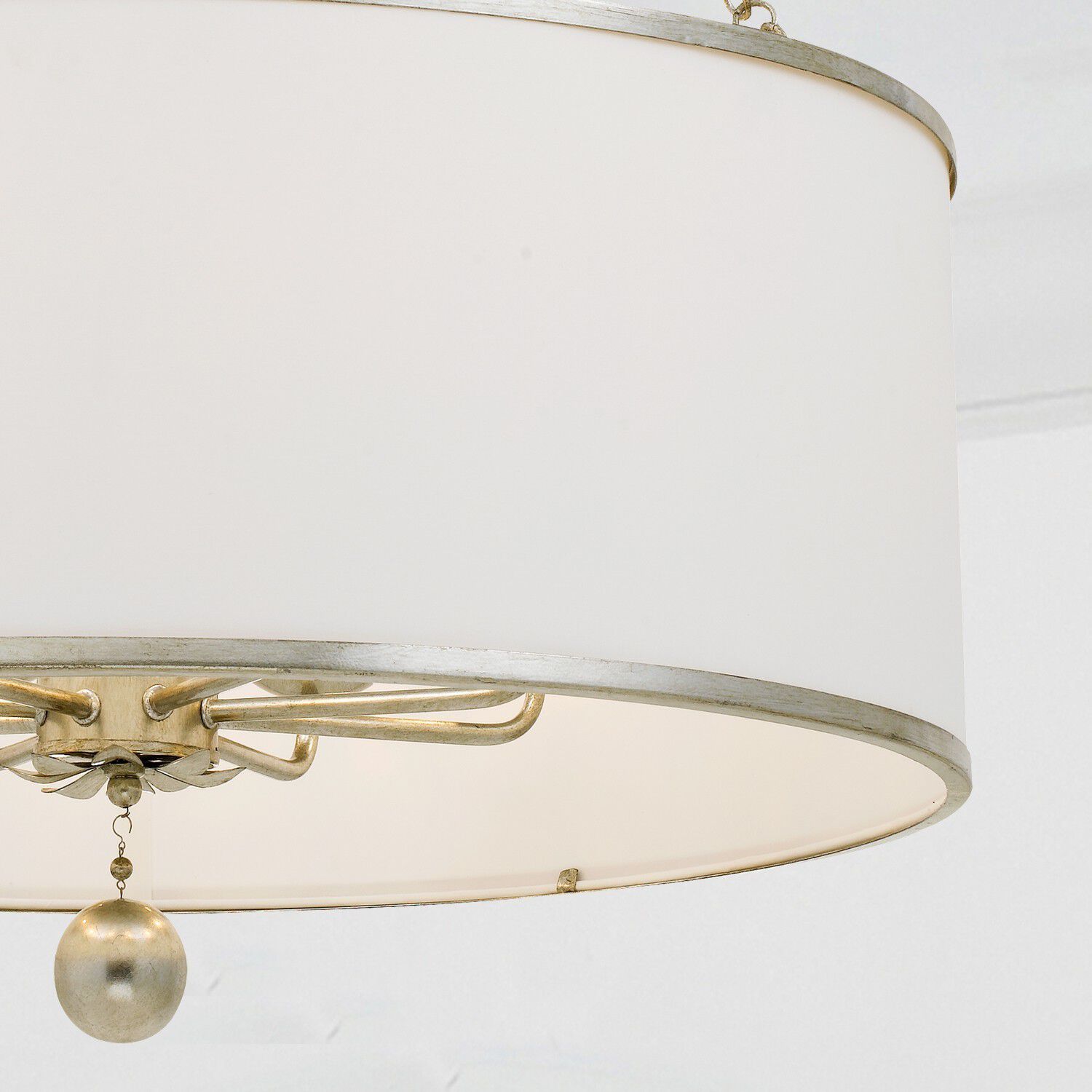 Broche 8 Light 29 inch Antique Silver Chandelier Ceiling Light