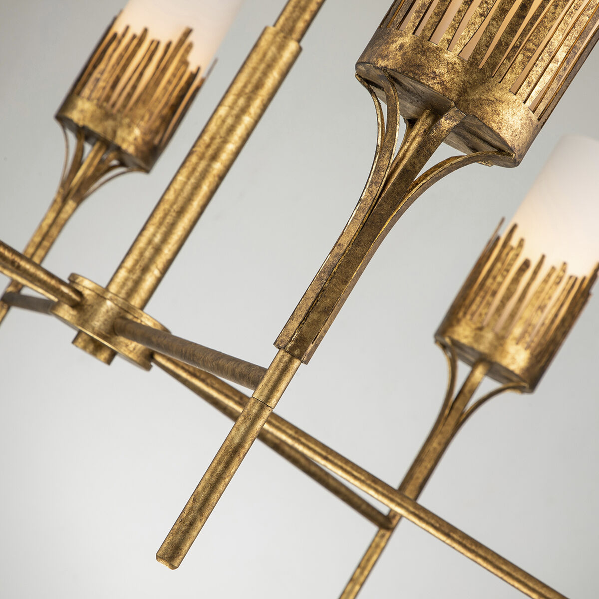 Sawgrass 9 Light 31.75 inch Gold Leaf Chandelier Ceiling Light