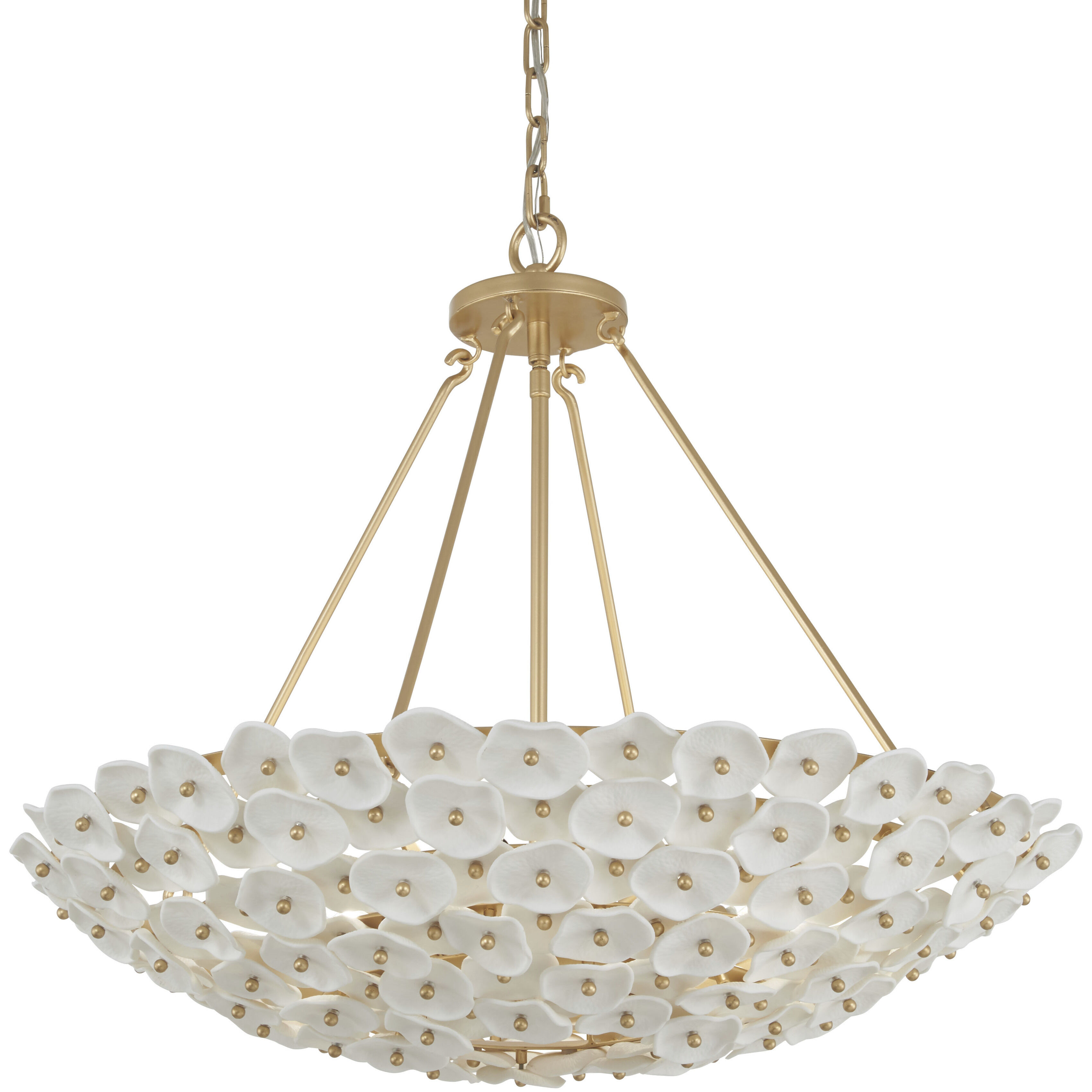 Coastlyn 6 Light 28 inch Legacy Brass Pendant Ceiling Light