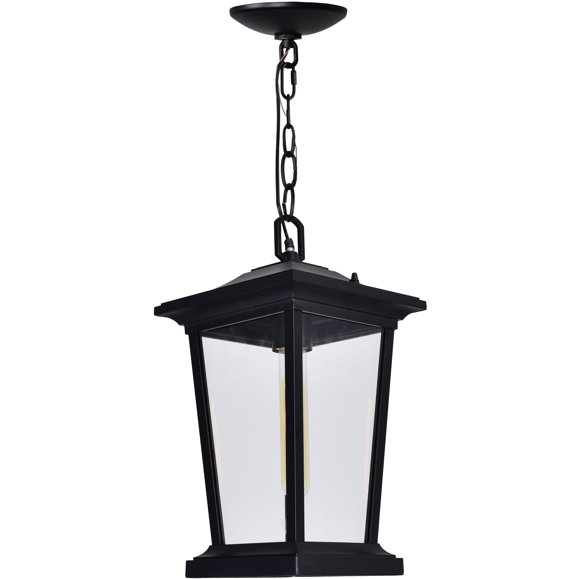 Leawood 1 Light 8 inch Black Outdoor Hanging Light
