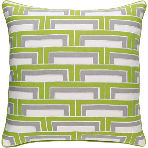 Mod Steps 18 inch White, Lime, Medium Gray Pillow Kit