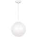 Leo - Hanging Globe LED 14 inch White Pendant Ceiling Light