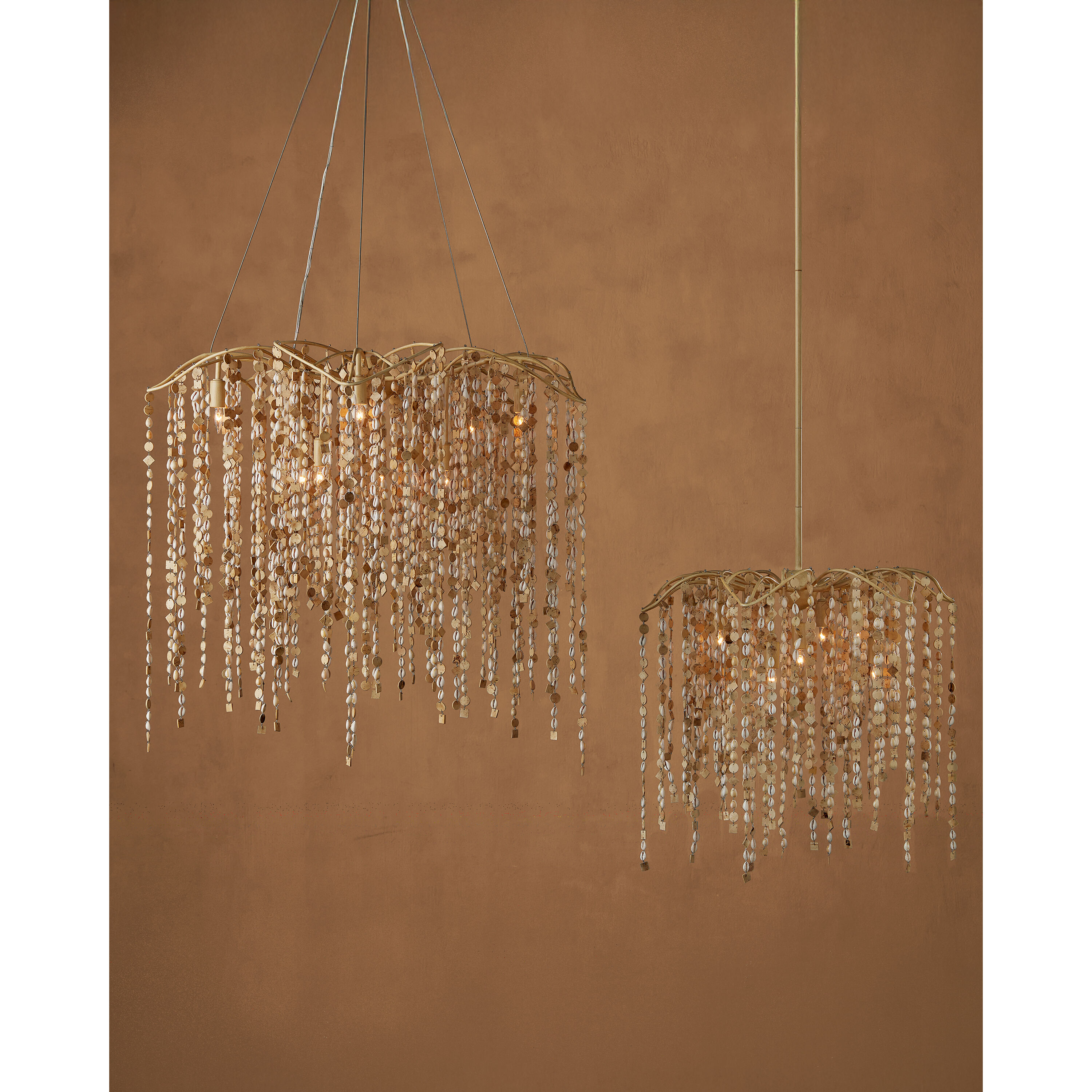 Kealia 10 Light 36 inch Natural/Coco Cream Chandelier Ceiling Light, Large