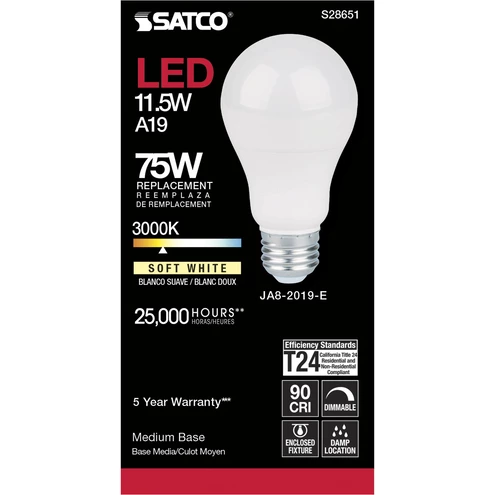 Lumos LED Medium 11.50 watt 120 3000K Light Bulb