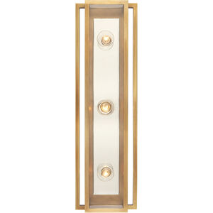 Ian K. Fowler Halle LED 7.25 inch Hand-Rubbed Antique Brass and Polished Nickel Vanity Light Wall Light