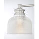 Transitional 3 Light 24.25 inch Brushed Nickel Bathroom Vanity Light Wall Light