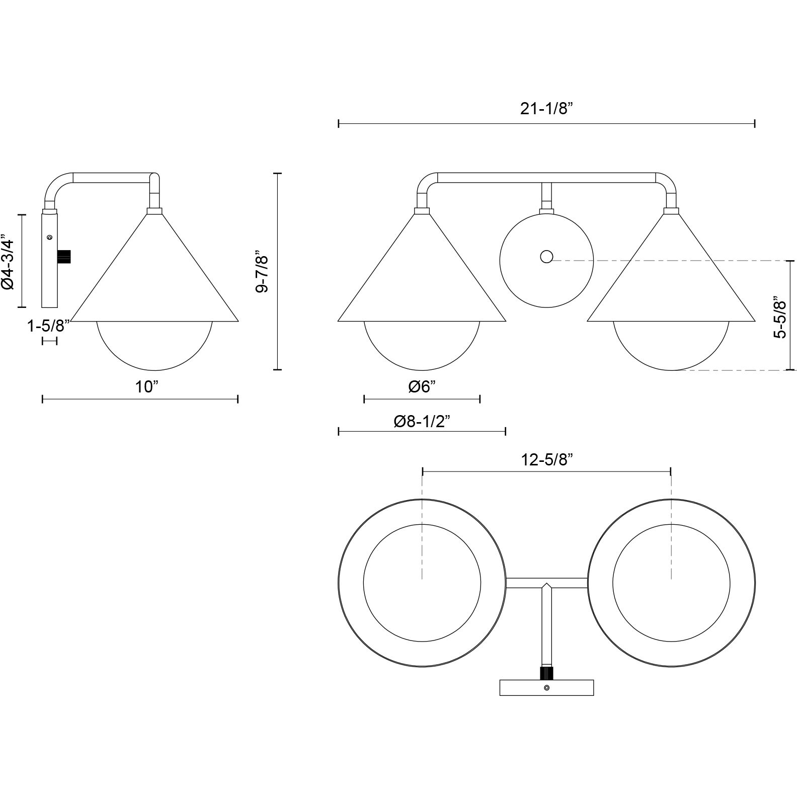Alora Mood Remy Bath Vanity Light Wall Light in Brushed Gold