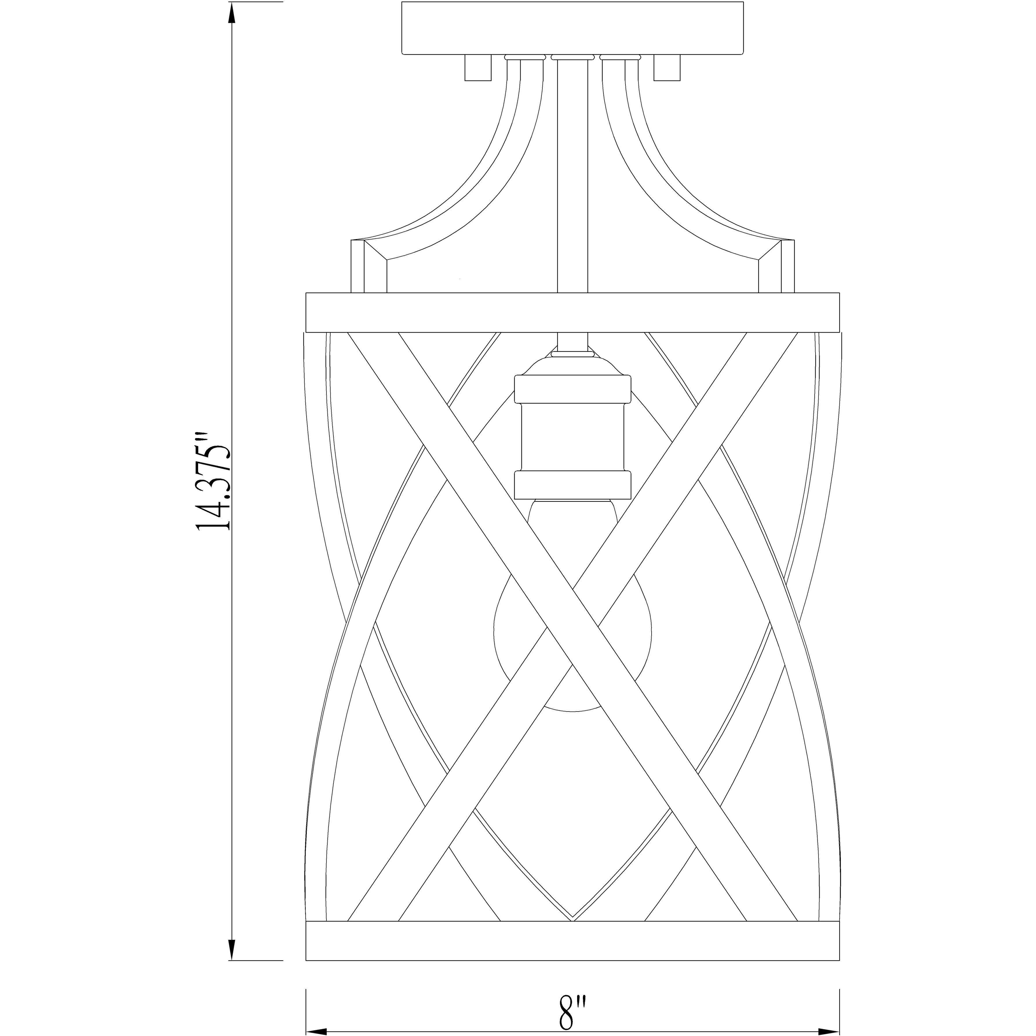 Malcalester 1 Light 8 inch Matte Black and Brushed Nickel Flush Mount Ceiling Light