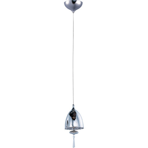 Chute 1 Light Polished Chrome Mini Pendant Ceiling Light in Mirror Chrome