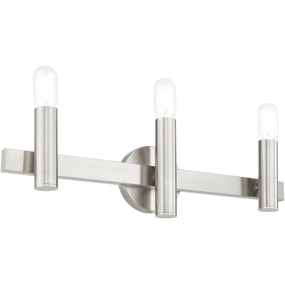 Helsinki 3 Light 24 inch Brushed Nickel with Bronze Accents Vanity Sconce Wall Light