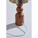 Connie 10.75 inch 2.00 watt Walnut and Antique Brass Cordless Table Lamp Portable Light