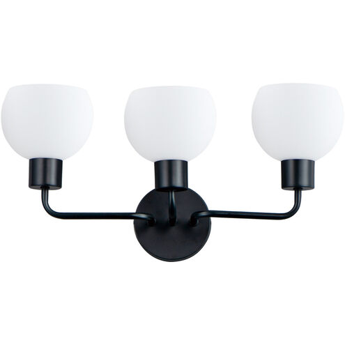 Coraline 3 Light 22 inch Black Bath Vanity Wall Light