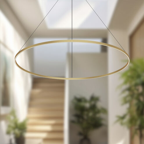 Cerchio LED 70.88 inch Brushed Gold Pendant Ceiling Light