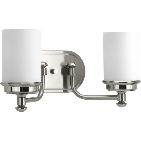 Folsham 2 Light 16 inch Brushed Nickel Bath Vanity Wall Light, Design Series