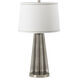 Pintucked 30 inch 100.00 watt Smoke/Silver Table Lamp Portable Light