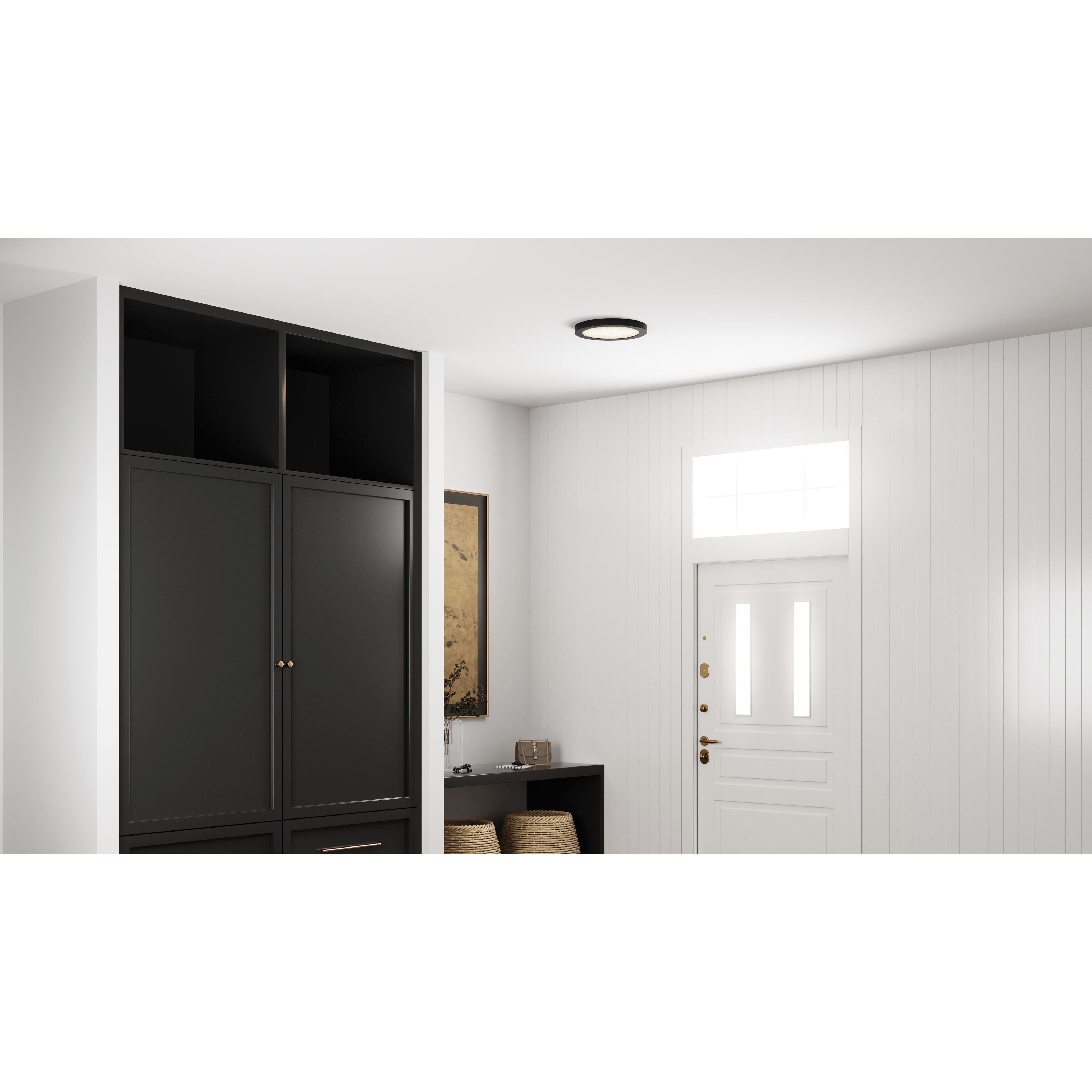 Outskirts LED 11 inch Earth Black Flush Mount Ceiling Light, Small