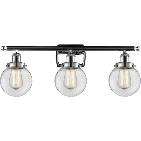Ballston Beacon LED 26 inch Polished Chrome Bath Vanity Light Wall Light in Clear Glass, Ballston