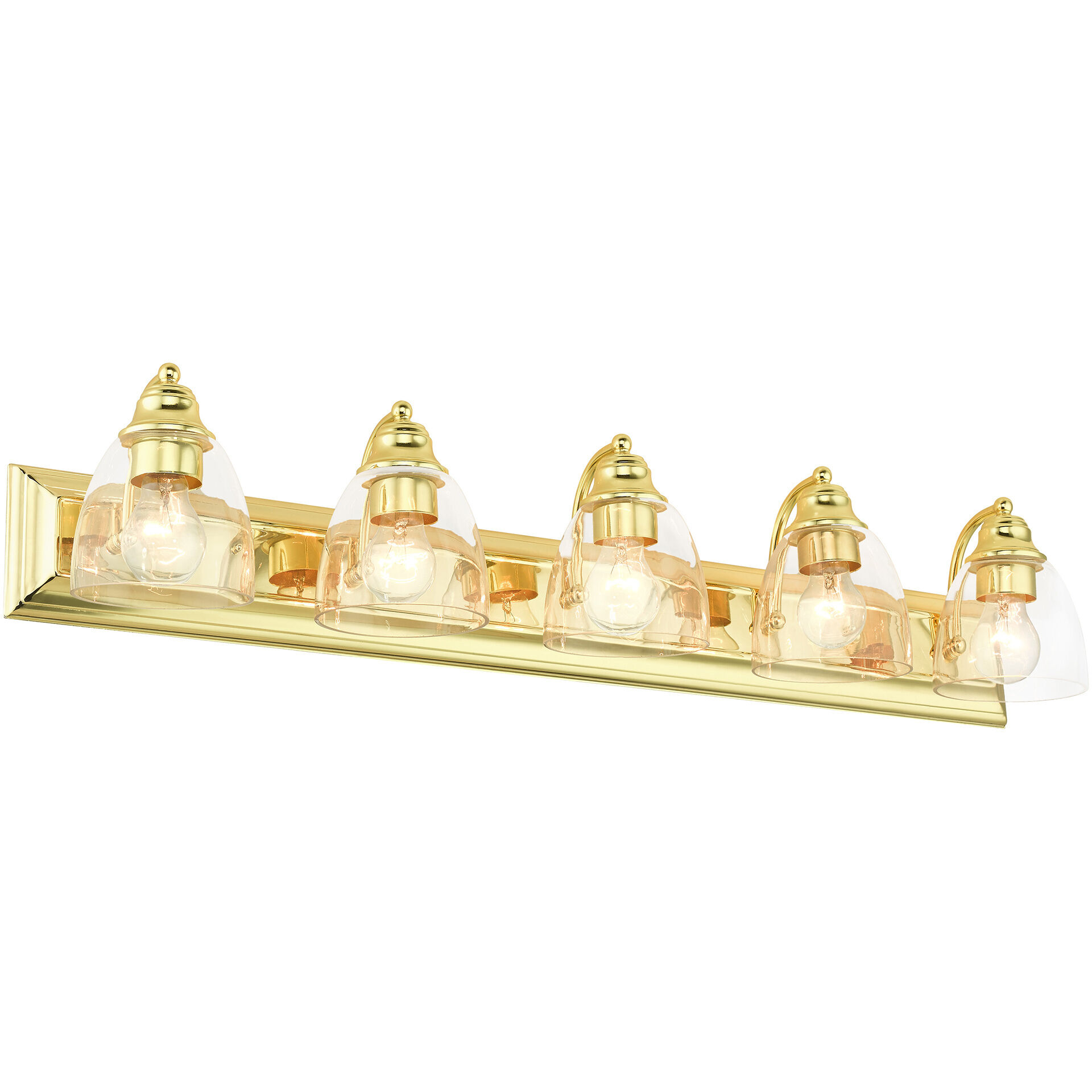 Birmingham 5 Light 36 inch Polished Brass Vanity Sconce Wall Light