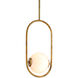 Everley 1 Light 6 inch Vintage Brass Pendant Ceiling Light