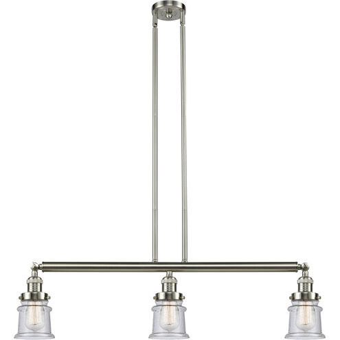 Franklin Restoration Small Canton LED 38.5 inch Brushed Satin Nickel Island Light Ceiling Light in Seedy Glass, Franklin Restoration