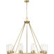 Titus 10 Light 46 inch Modern Gold Chandelier Ceiling Light