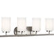 Oslo 4 Light 27.5 inch Brushed Nickel Wall Bath Fixture Wall Light