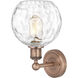 Athens Water Glass 1 Light 8 inch Antique Copper Sconce Wall Light in Clear Glass