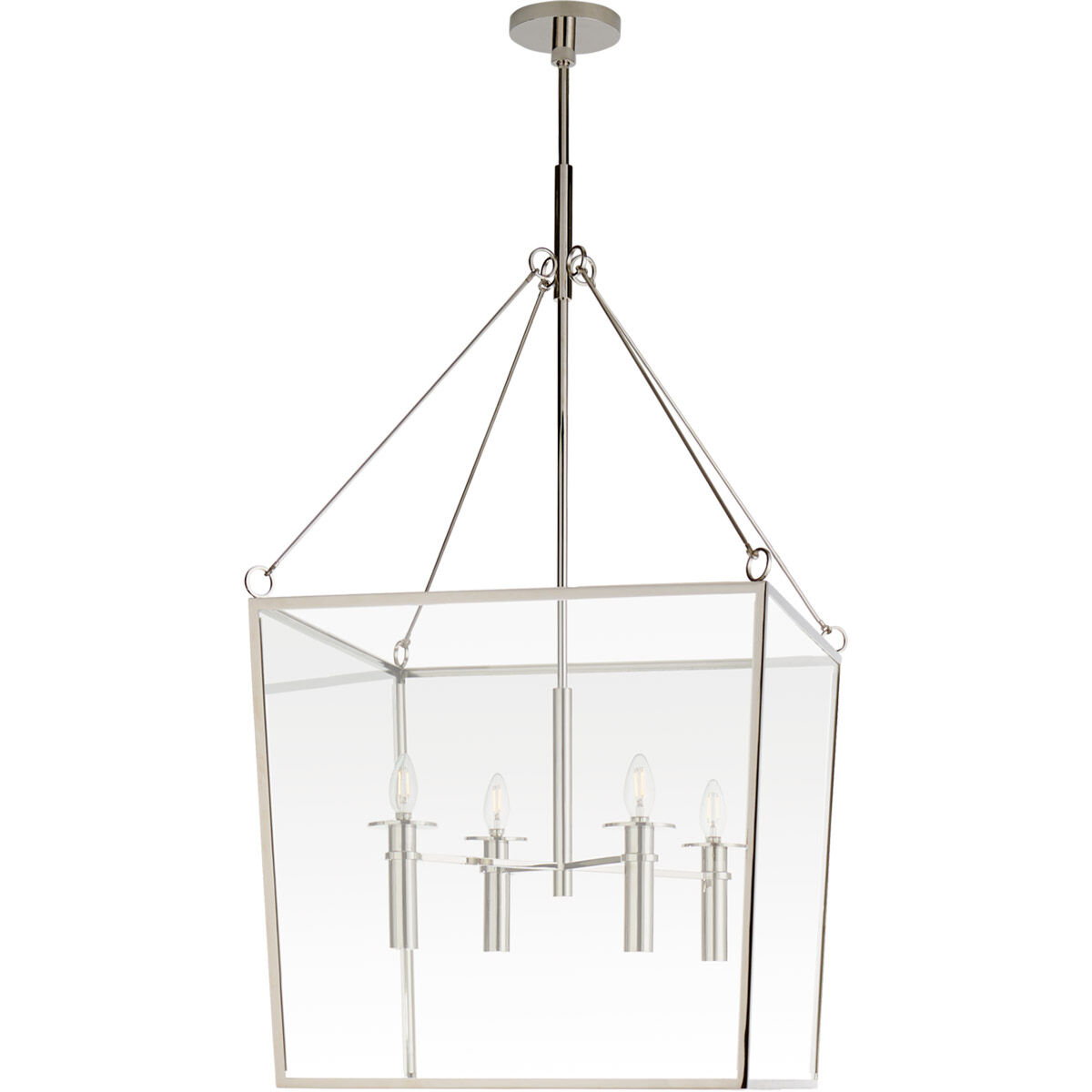 Barbara Barry Cochere 4 Light 24 inch Polished Nickel Lantern Pendant Ceiling Light, Large