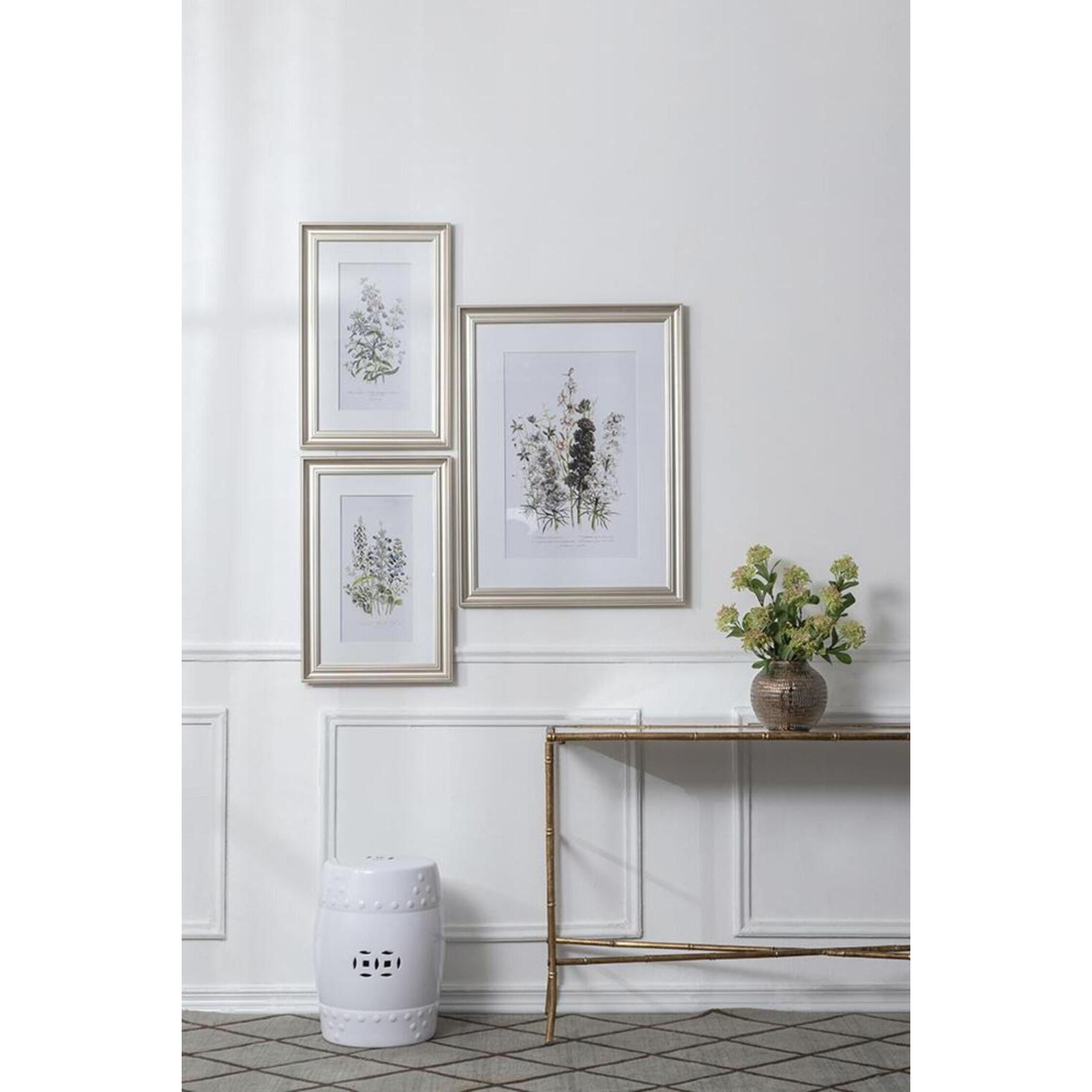 Floral Multi Color Wall Art, Set of 3