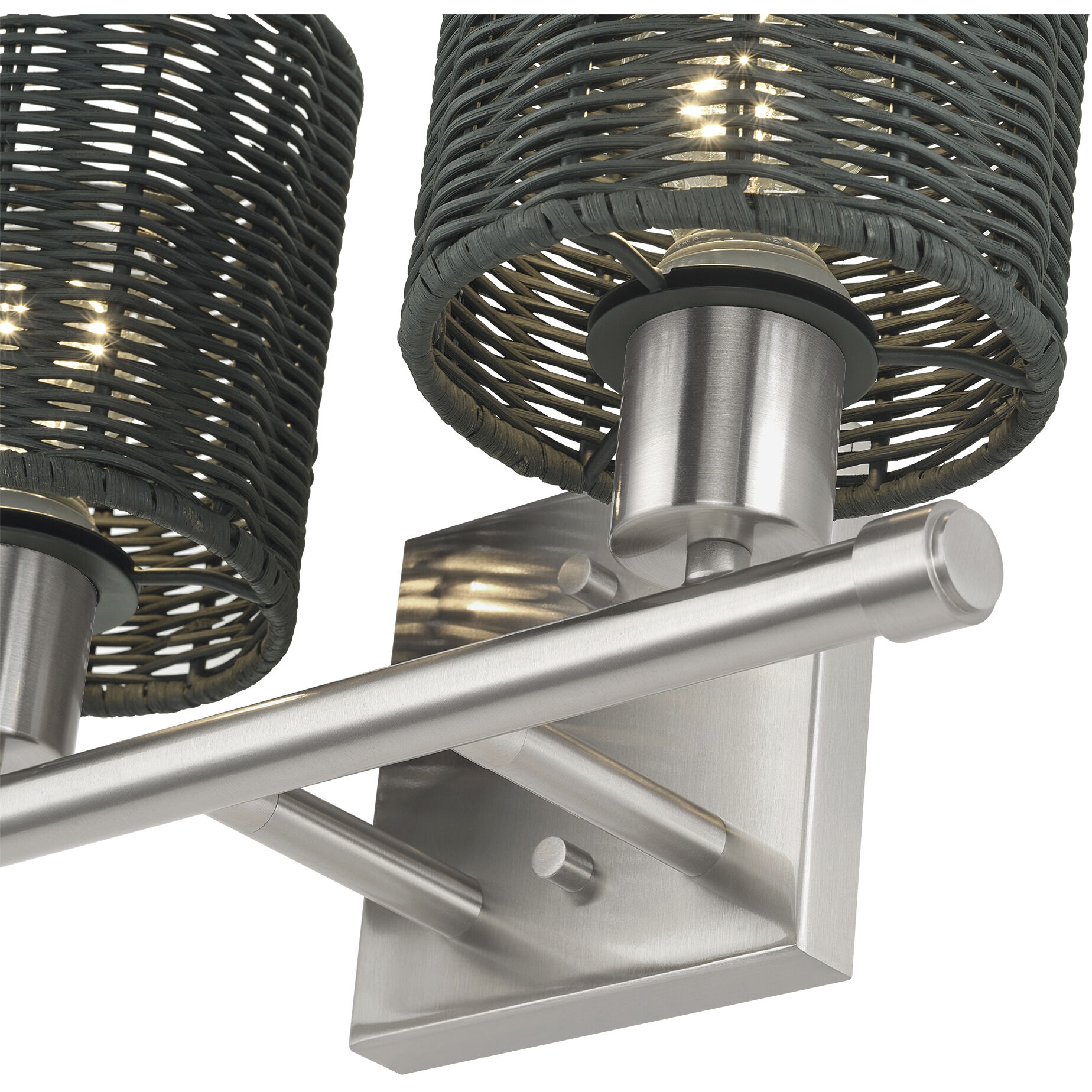Weavington 2 Light 14 inch Brushed Nickel Vanity Wall Sconce Wall Light