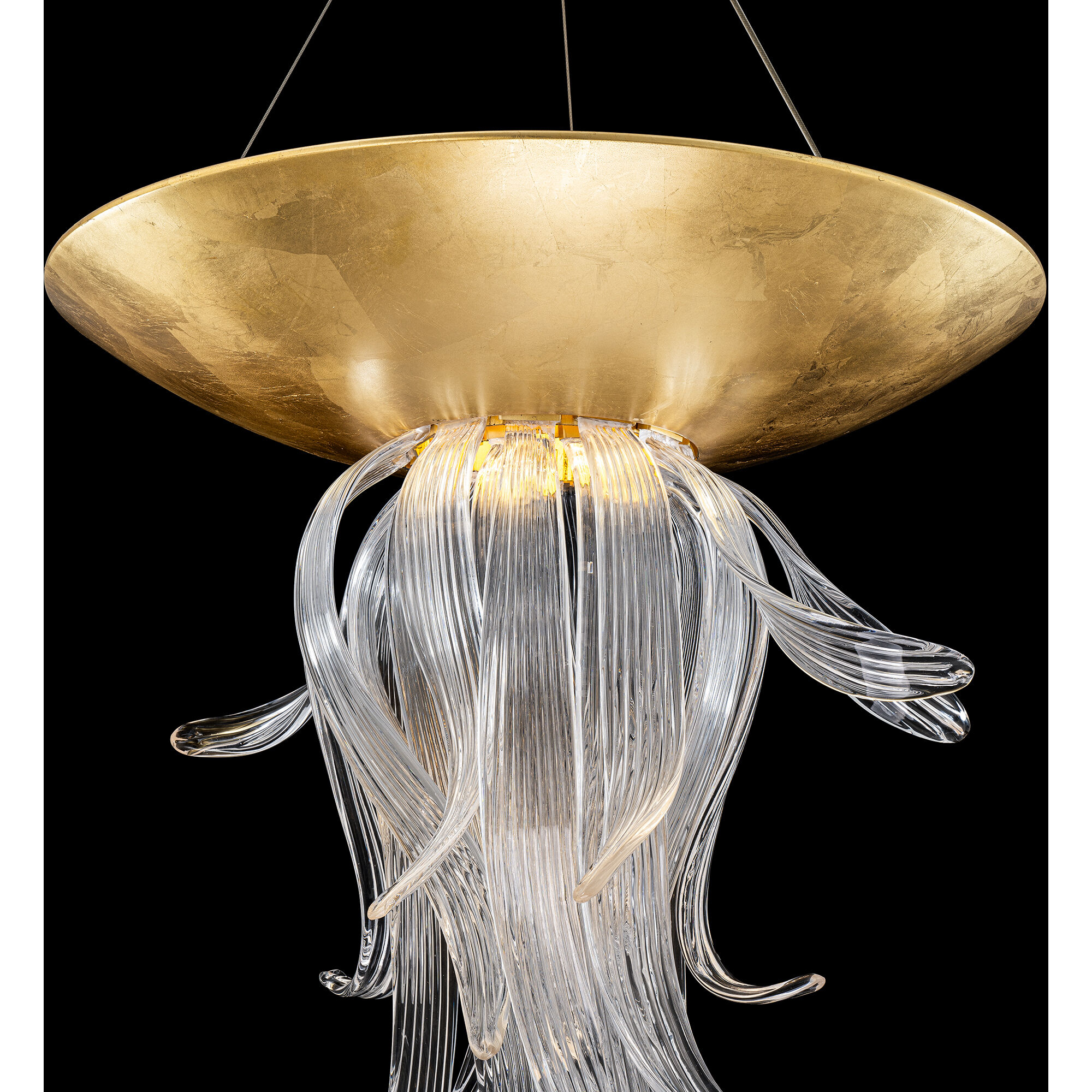 Tendril LED 26 inch Gold Leaf Indoor Hanging Lighting Ceiling Light