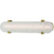 Skylar LED 5 inch Aged Brass ADA Wall Sconce Wall Light, Spanish Alabaster