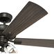Crestfield 52 inch Noble Bronze with Bleached Grey Pine/Greyed Walnut Blades Ceiling Fan