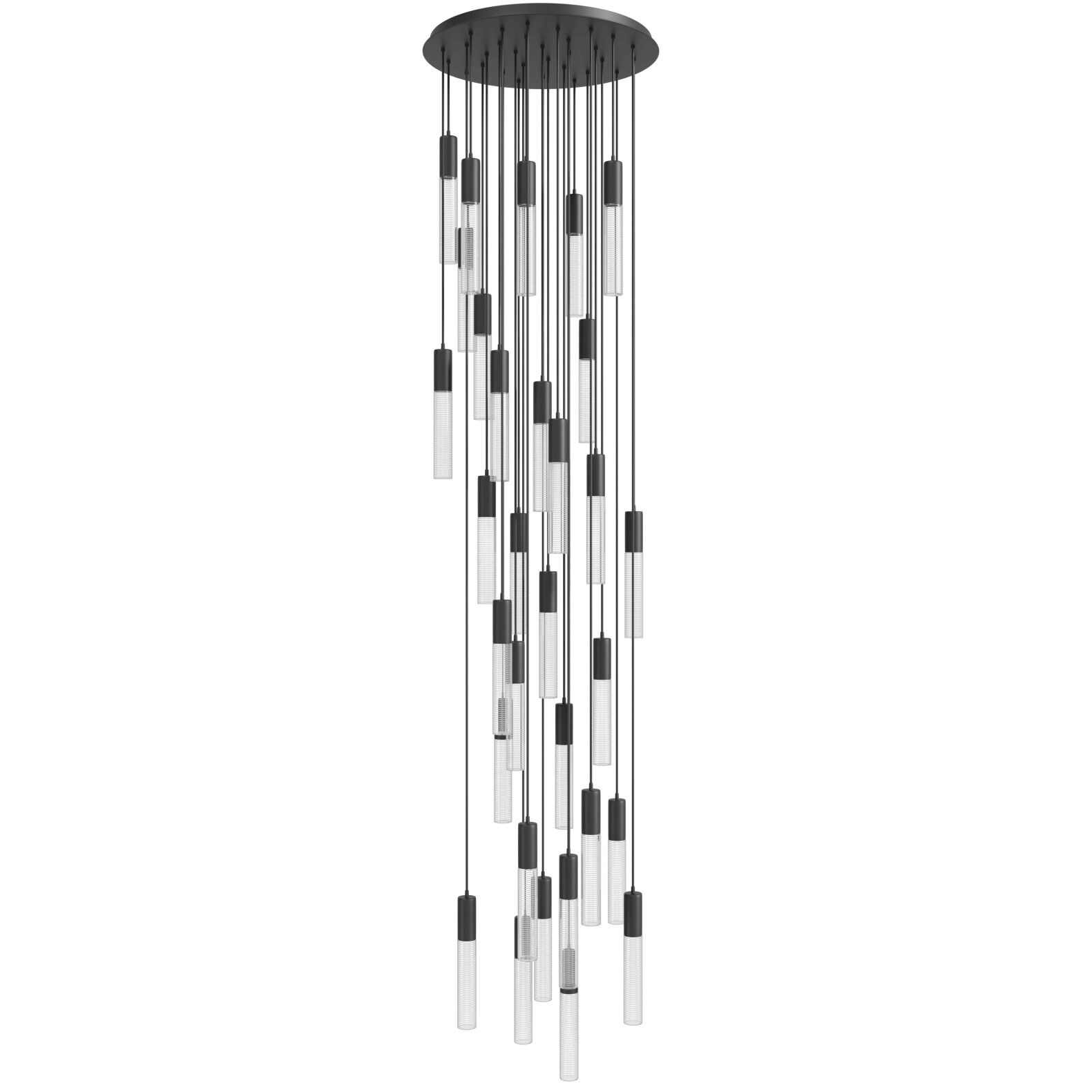 Strand LED 32 inch Black Multi Port Pendant Ceiling Light