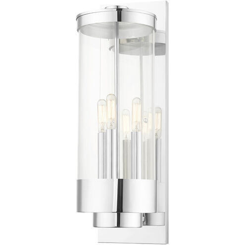 Hillcrest 3 Light 21 inch Polished Chrome Outdoor Wall Lantern