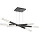 Axis LED 61.3 inch Matte Black Linear Pendant Ceiling Light in 3000K LED, Moda Triple
