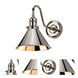 Provence 1 Light 13.4 inch Polished Nickel Wall Sconce Wall Light, Elstead